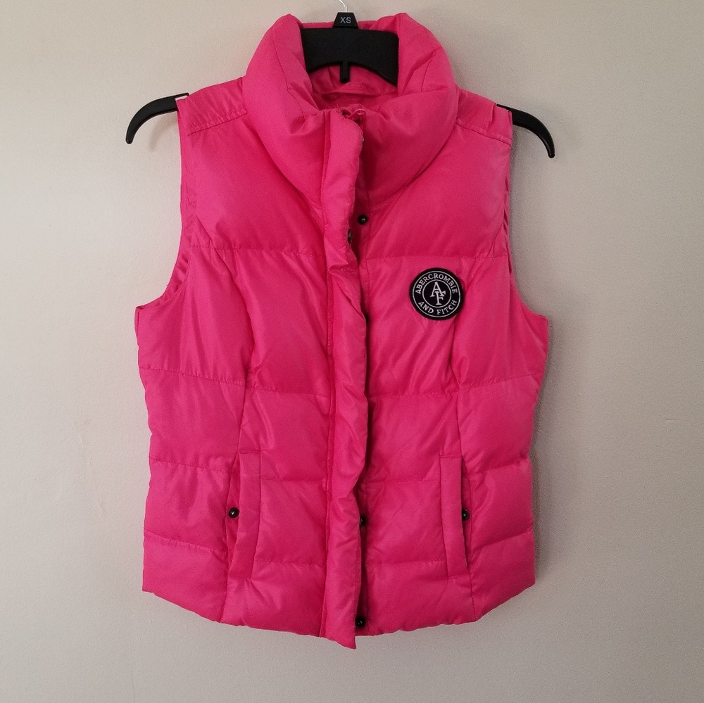 Hot pink puffer vest